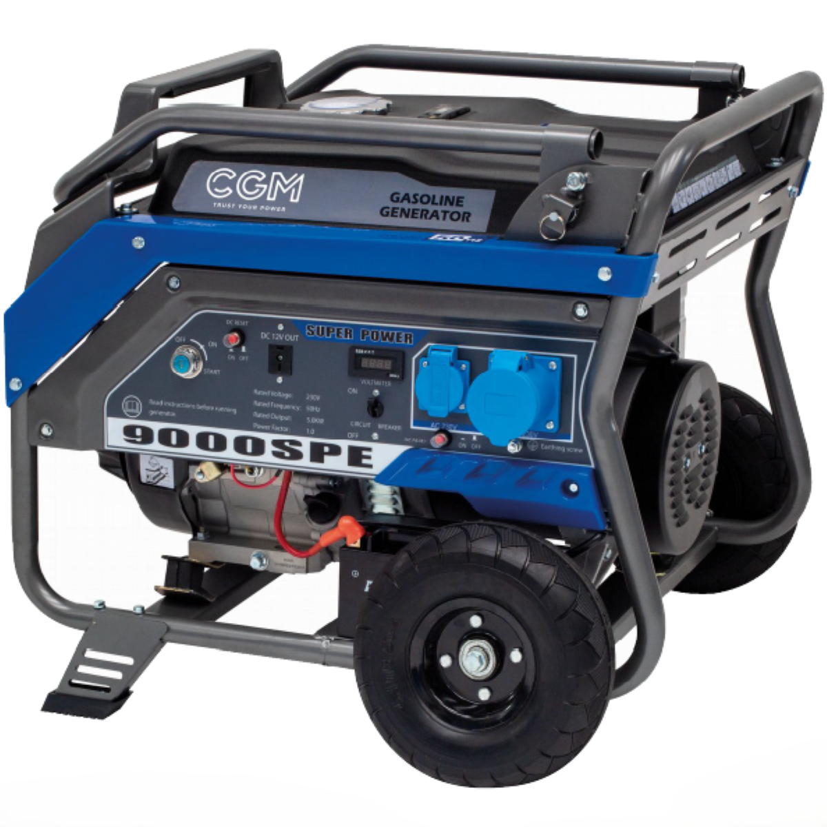 Super Power portable genset 9 kVA / 7,2 kW, 400V, electric start + ATS