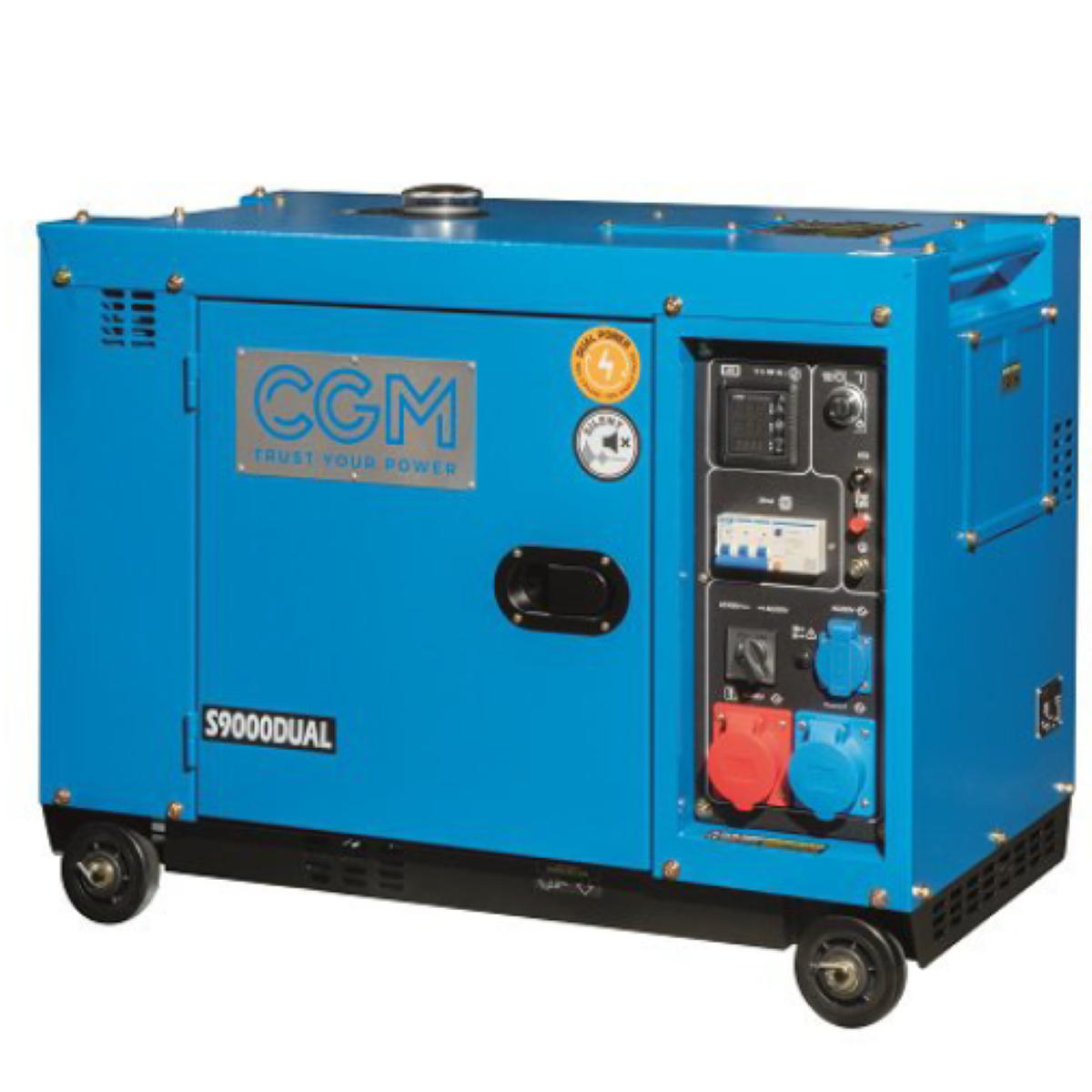 Super Power Diesel portable genset DUAL 9 kVA / 7,2 kW, 400V,  7 kVA / 5,6 kW, 230V, electric start