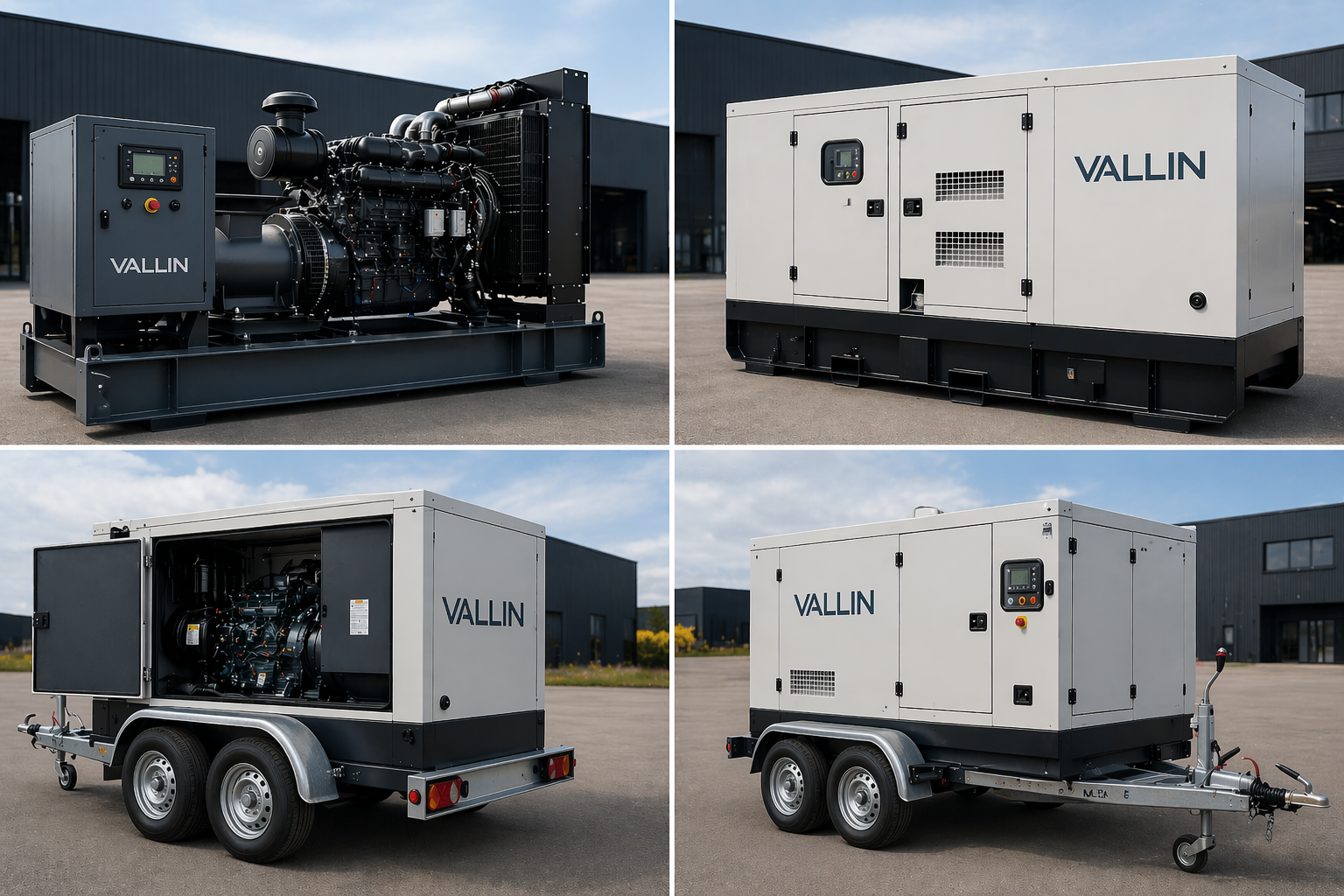 Custom-built stationary, industrial, and other types of diesel generators are available with power ratings from 5 kVA to 3000 kVA.
The generators are equipped with engines from leading manufacturers such as Perkins, Cummins, Scania, Kohler, Iveco FPT, Doosan, Volvo, Yanmar, Baudouin, and others.
Contact us to learn more.